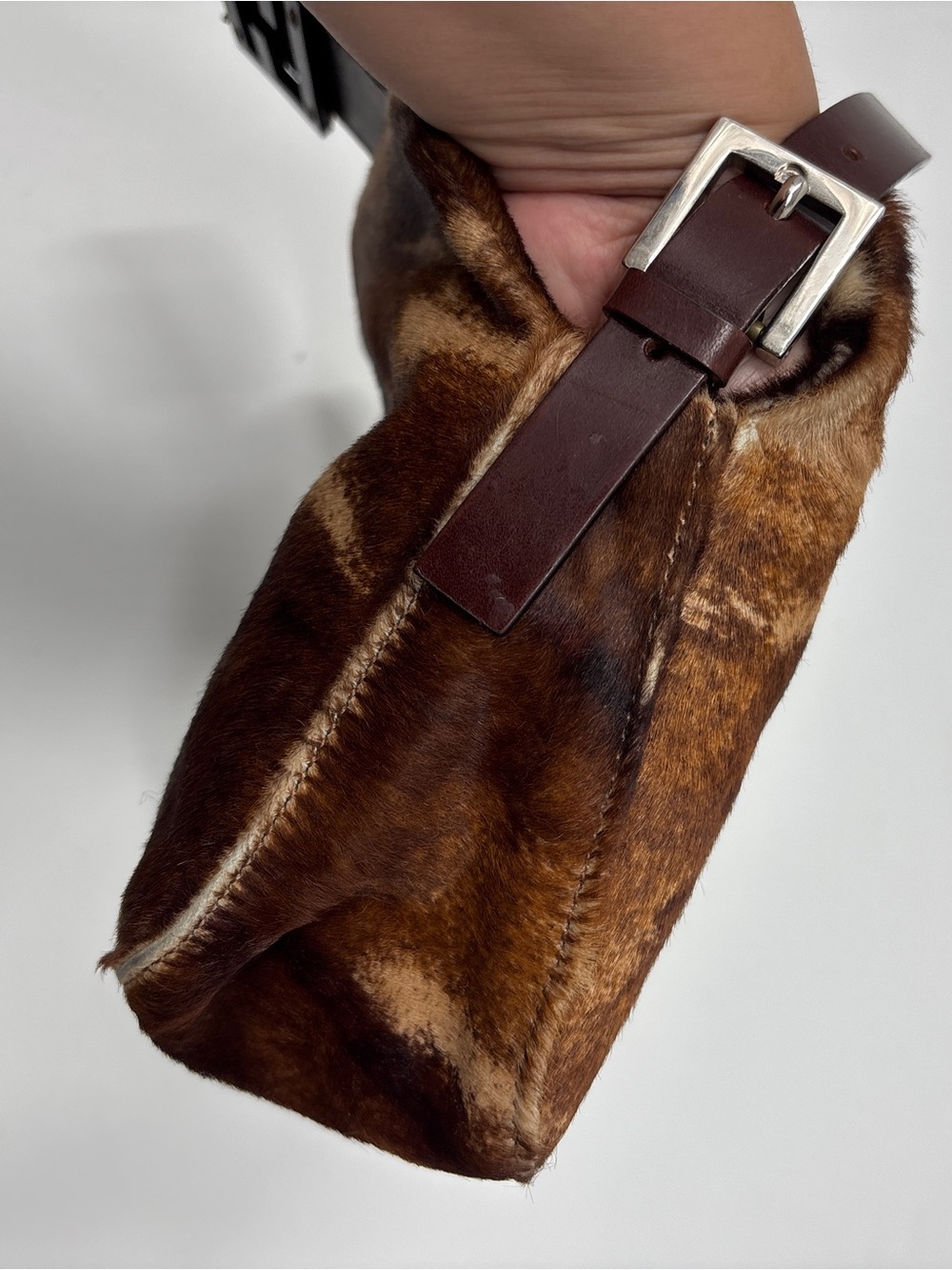 Vintage Fendi Baguette bag Brown Pony hair Y2K - Picture 8 of 16